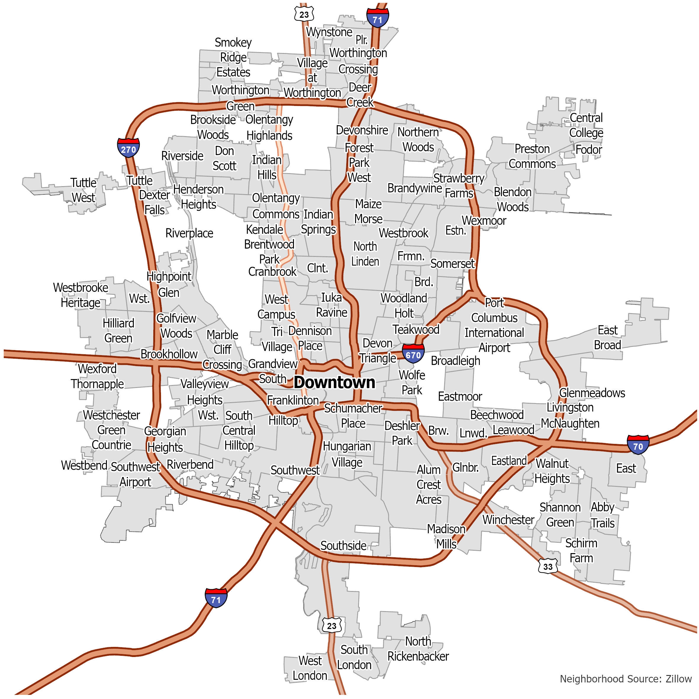Columbus Ohio Map Printable
