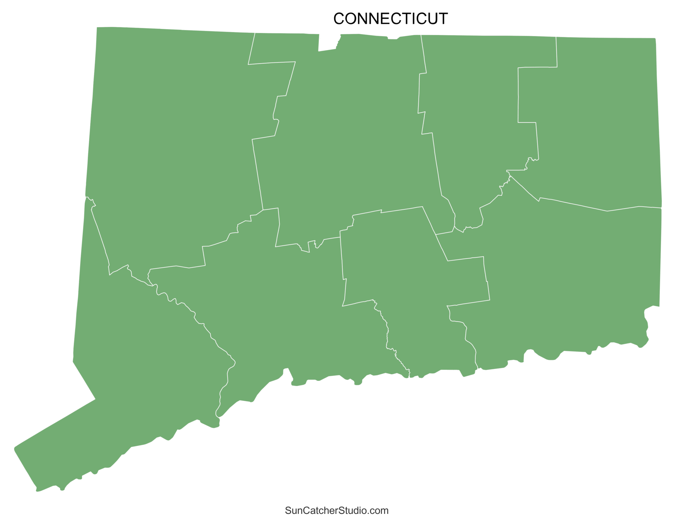 Printable Blank Map Of Connecticut