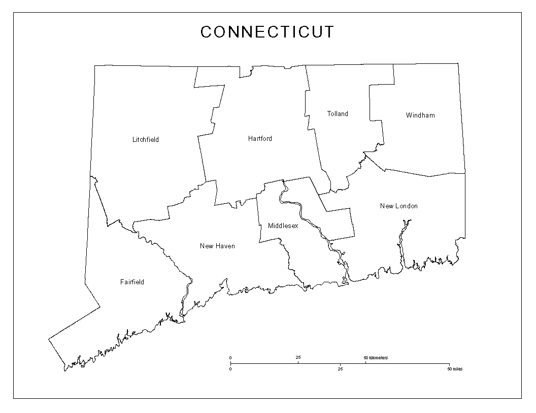 Connecticut Labeled Map Connecticut Labeled Map