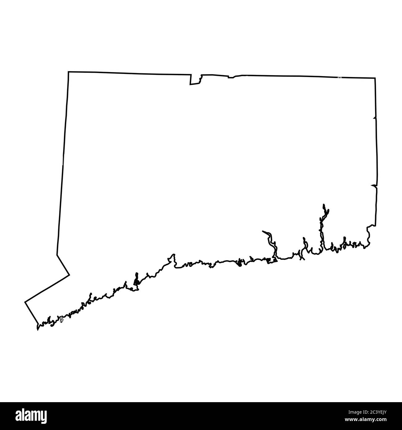 Connecticut Outline Black And White Stock Photos Images Alamy
