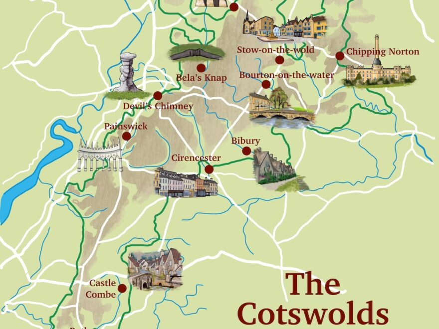 Cotswolds Maps Interactive Maps Travel Guides Free PDFs HIDDEN GEMS Map