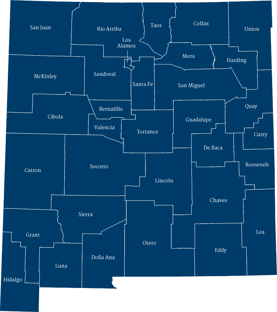 New Mexico County Map Printable