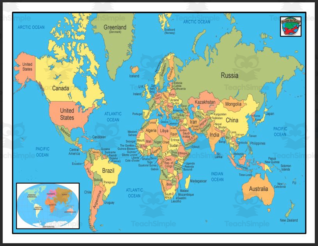 Countries Continents World Map Activity By Teach Simple Countries Continents World Map Activity By Teach Simple