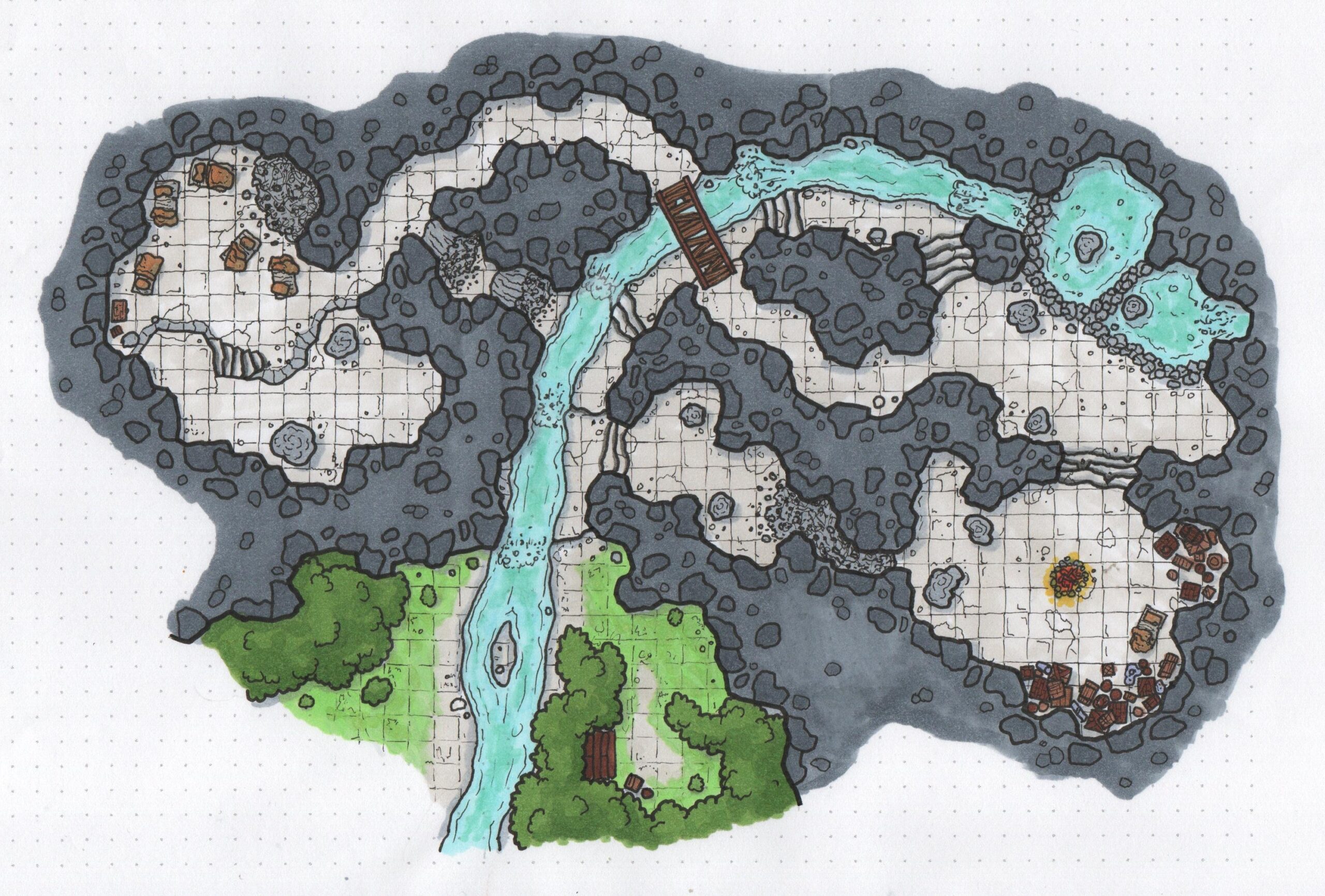 Cragmaw Hideout Map R dndmaps
