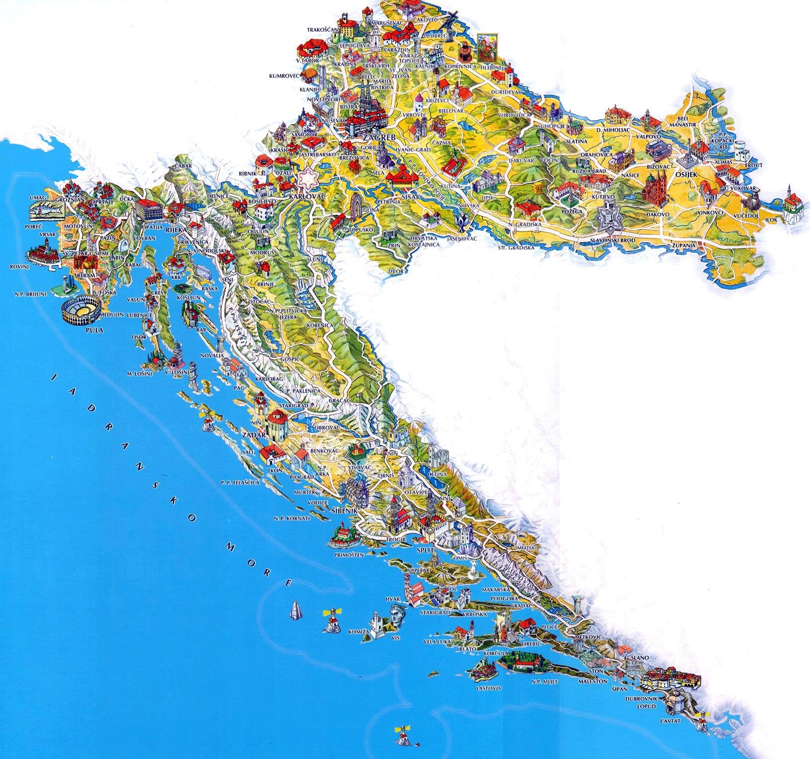 Croatia Maps Printable Maps Of Croatia For Download