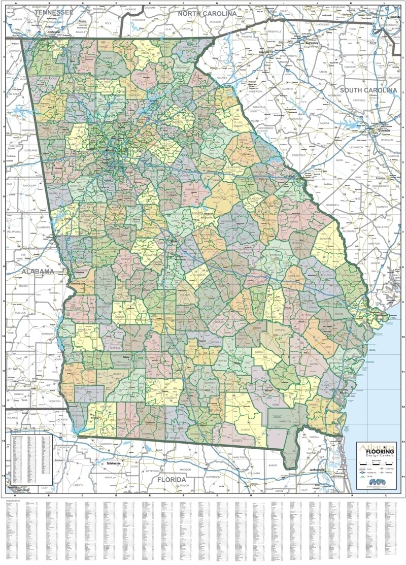 Georgia Zip Code Map Printable