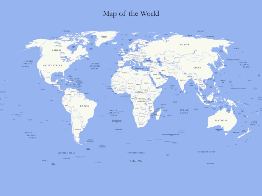 Customizable World Map Downloads Posters