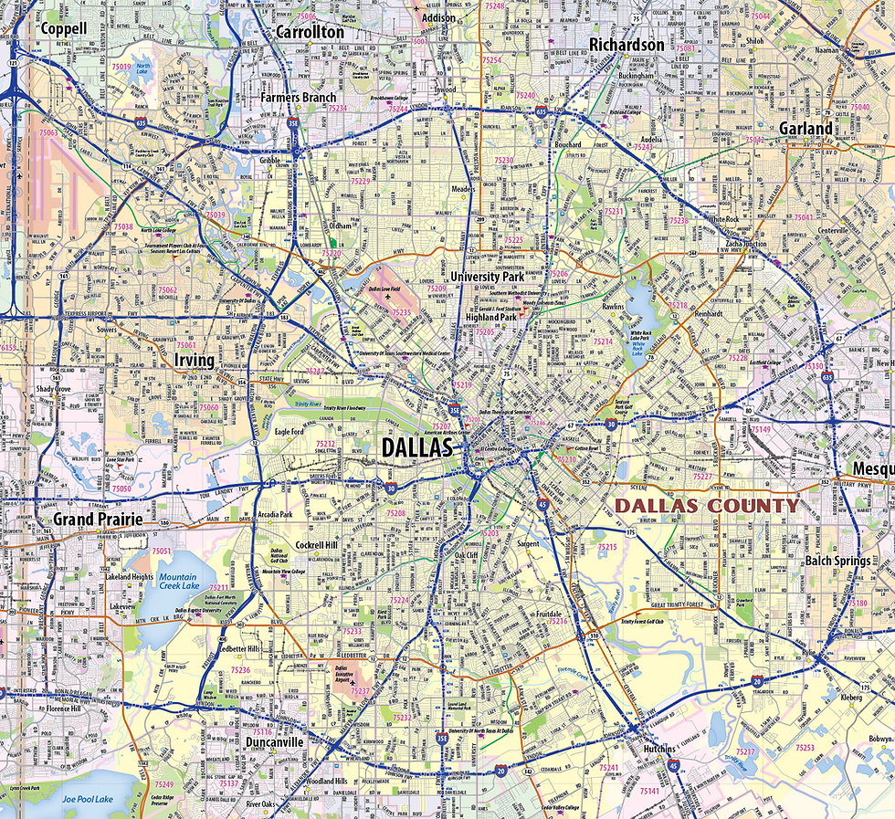 Dallas Fort Worth Laminated Wall Map Topographics Dallas Fort Worth Laminated Wall Map Topographics