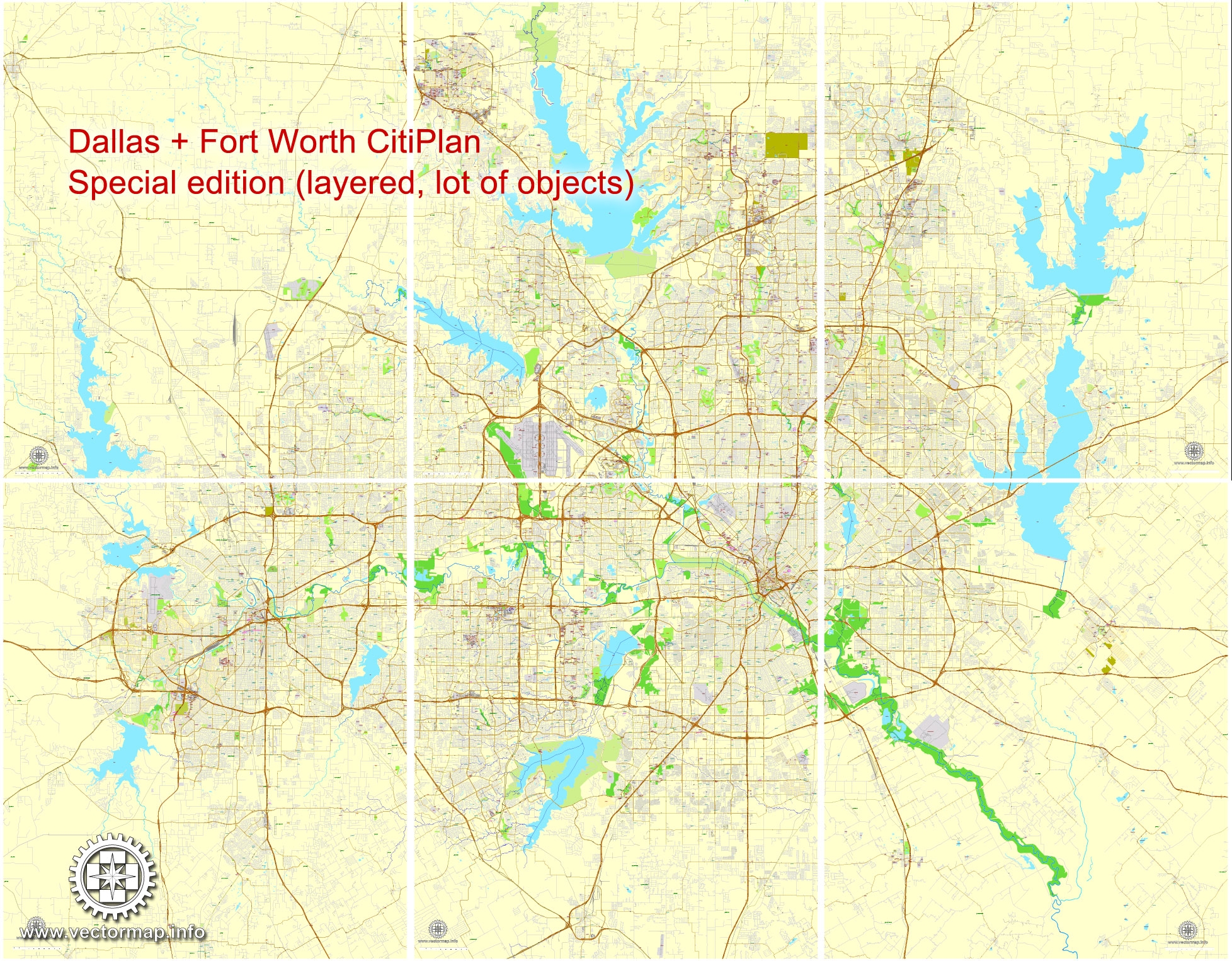 Dallas Fort Worth Texas US Printable Map Exact Vector Street City Plan Map In 6 Parts V 29 11 Fully Editable Adobe Illustrator Maps In Vector Detailed Street Maps Illustrator PDF CorelDRAW Dallas Fort Worth Texas US Printable Map Exact Vector Street City Plan Map In 6 Parts V 29 11 Fully Editable Adobe Illustrator Maps In Vector Detailed Street Maps Illustrator PDF CorelDRAW