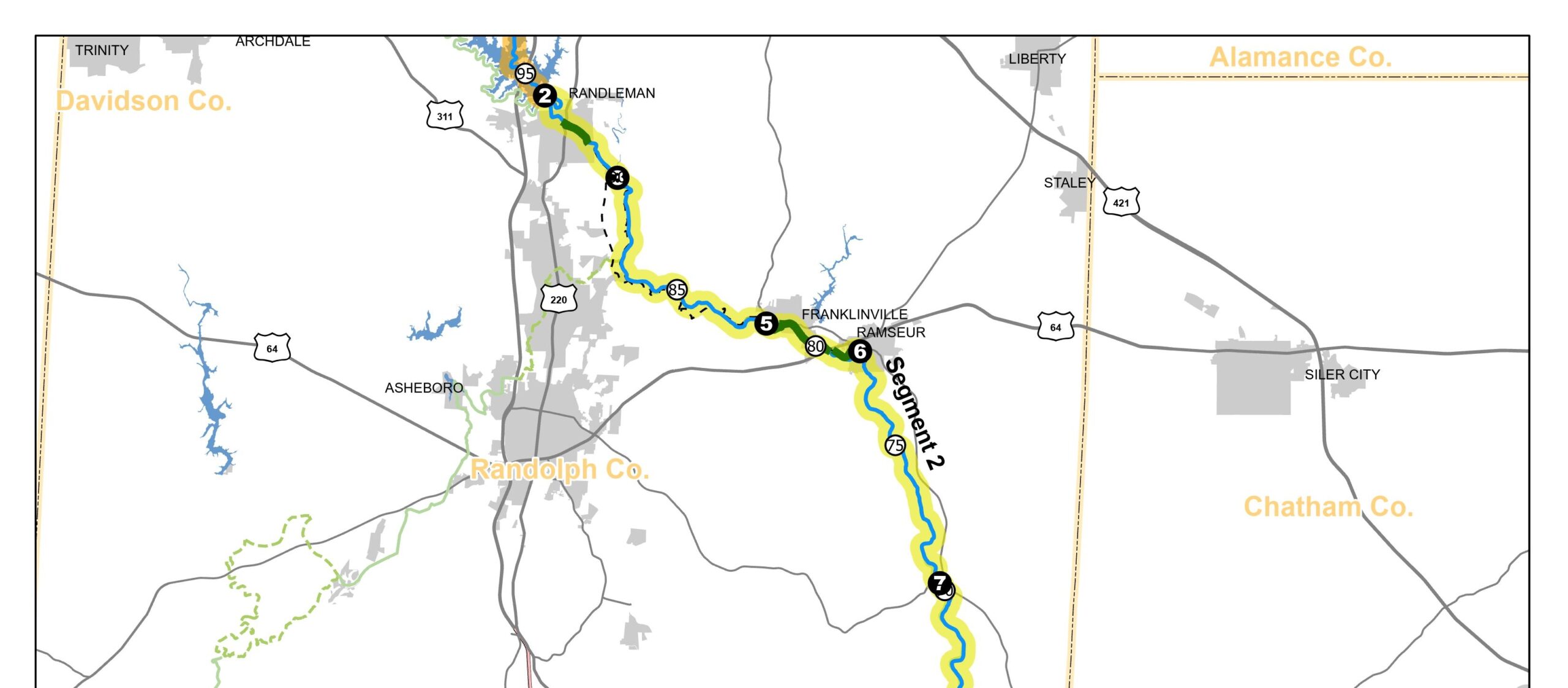 Free Printable Topo Map Of Randleman Nc