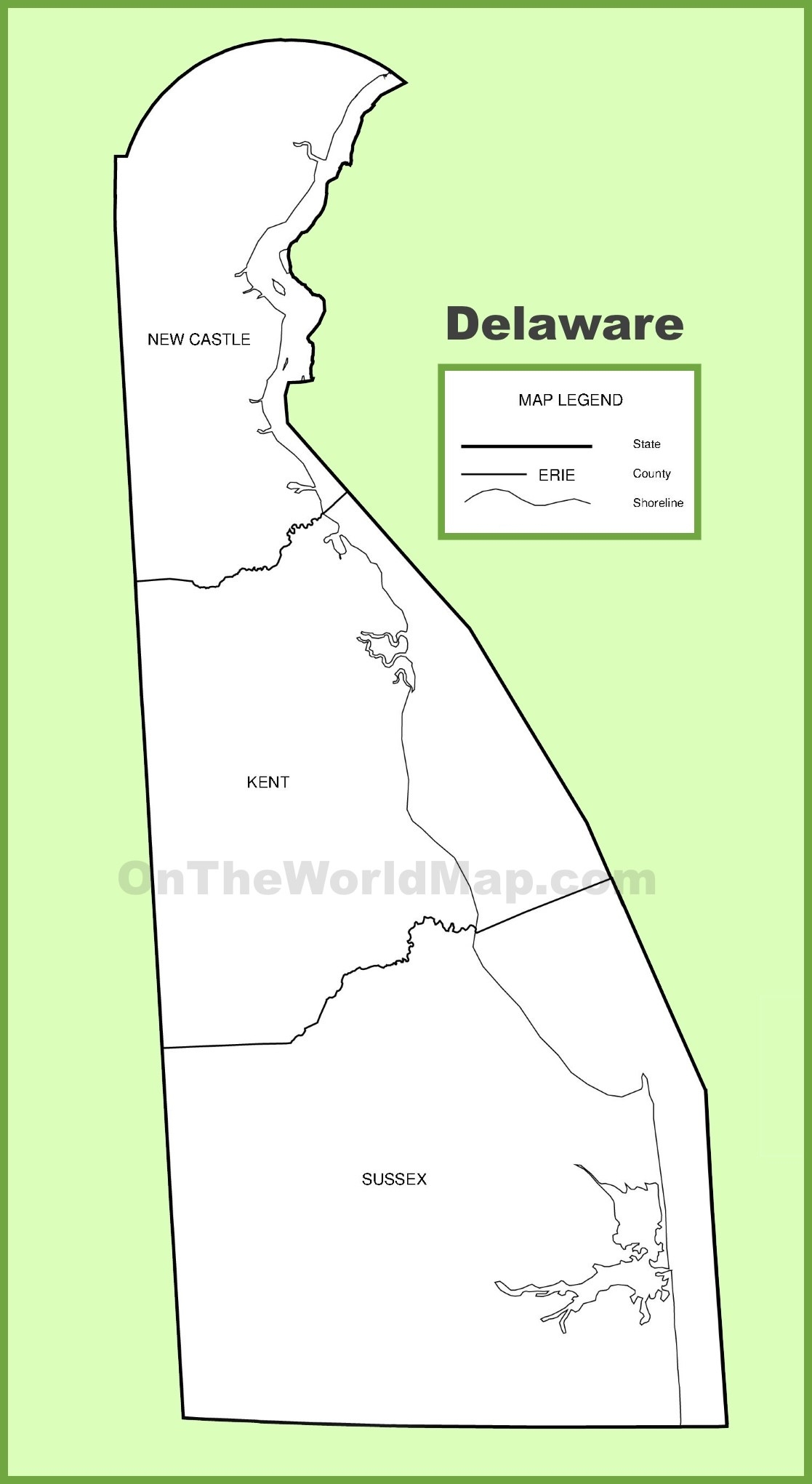 Delaware County Map Ontheworldmap