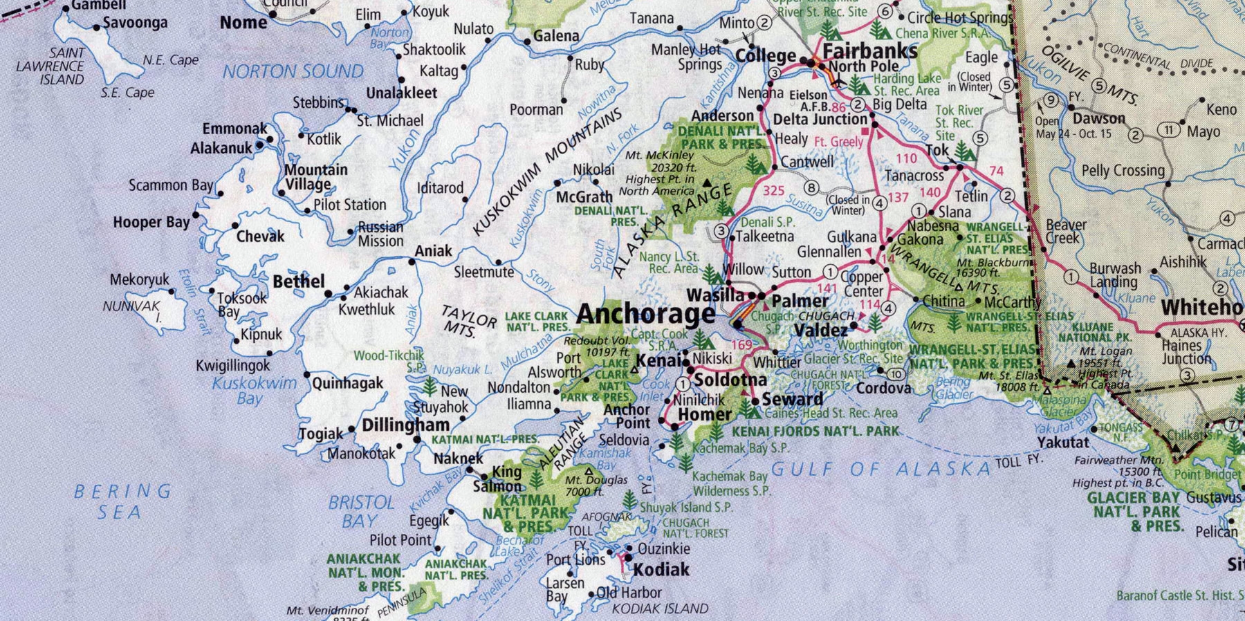 Detail From Alaska Road Map Adoptee Rights Law Center