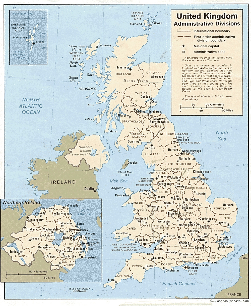 Great Britain Map Printable