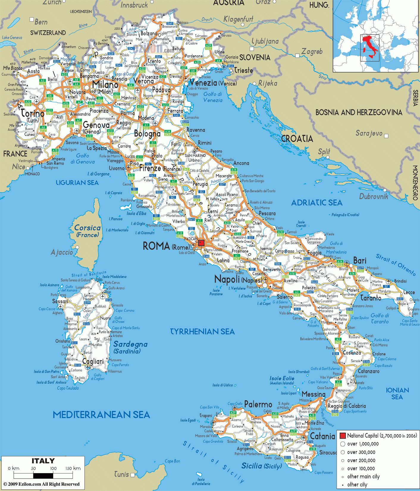 Best Printable Maps Of Italy