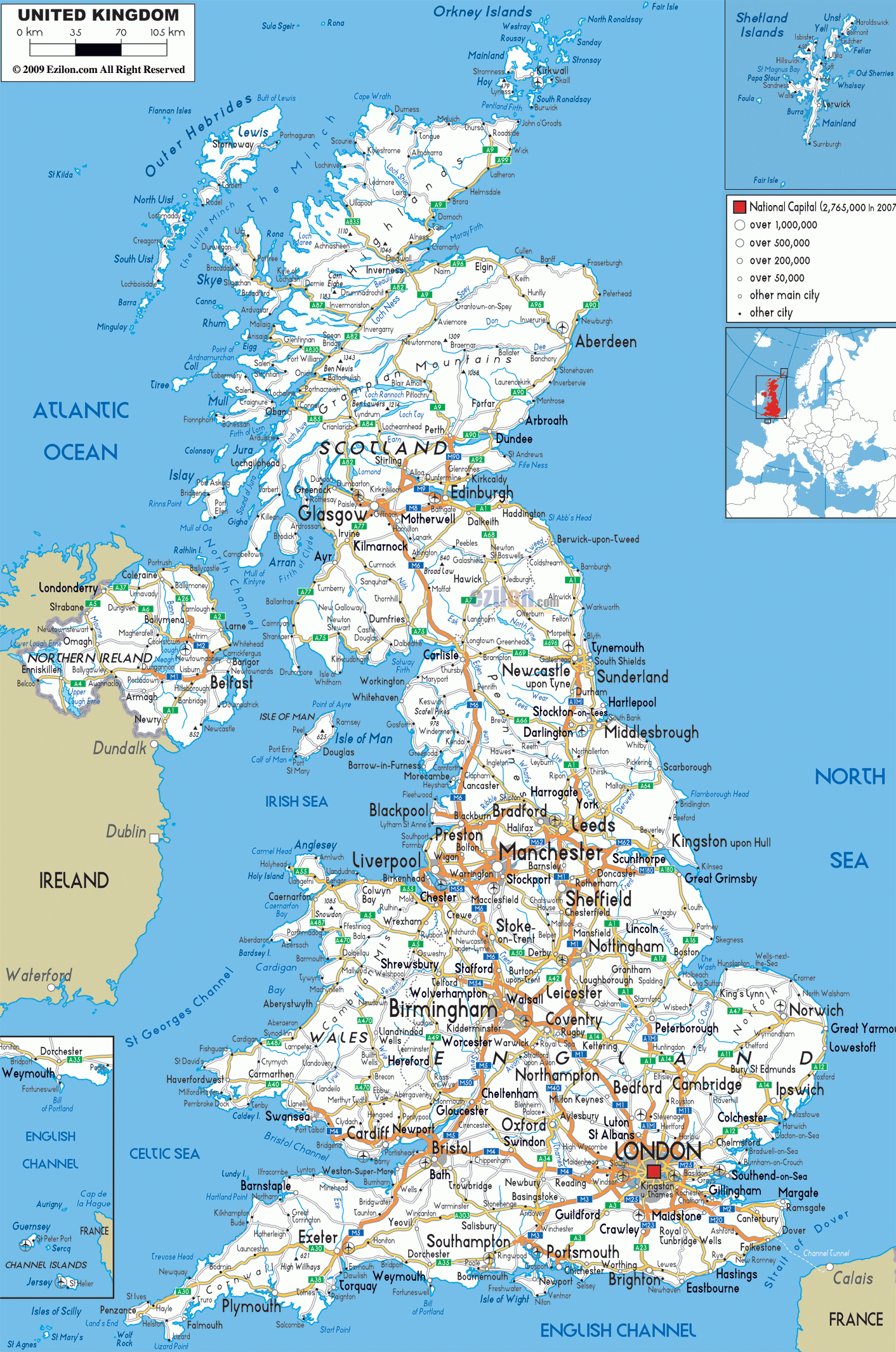 Free Printable Map Of England And Wales