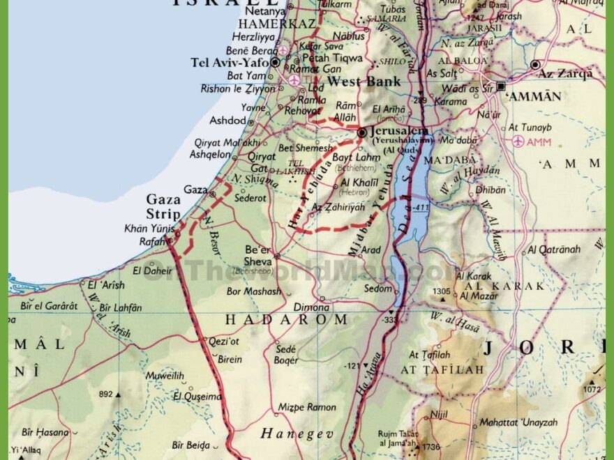 Detailed Map Of Israel With Cities Ontheworldmap