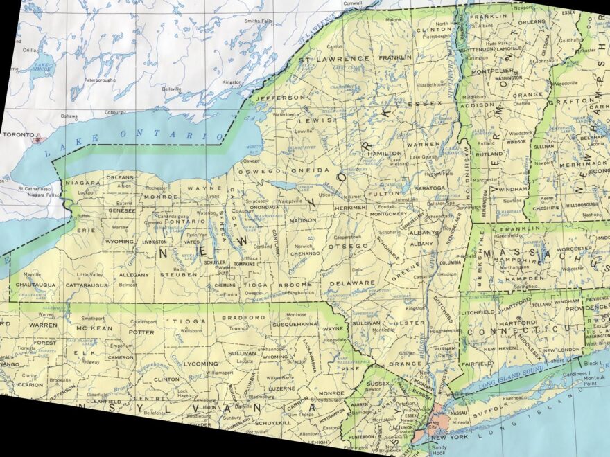 Detailed Map Of New York State New York State Detailed Map Vidiani Maps Of All Countries In One Place