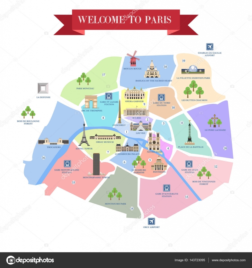 Tourist Map Of Paris Printable
