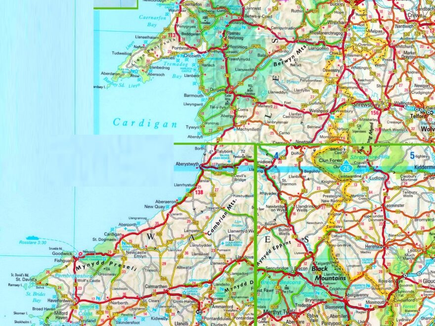 Detailed Map Of Wales Ontheworldmap