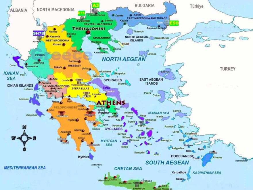 Detailed Maps Of Greece And The Greek Islands