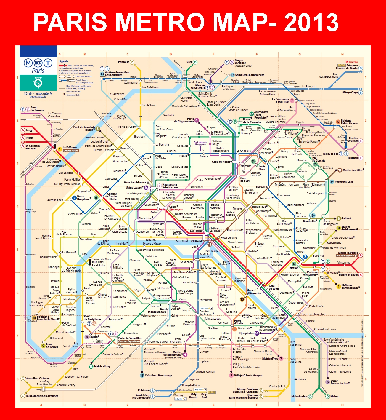 Paris Bus Map Printable