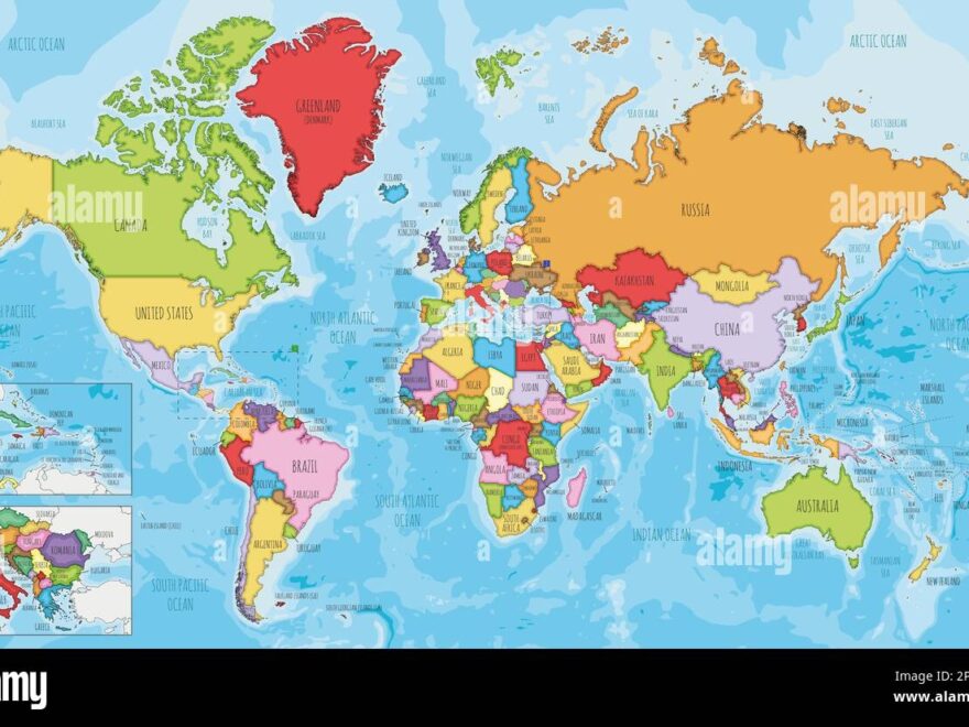 Detailed World Map Hi res Stock Photography And Images Alamy