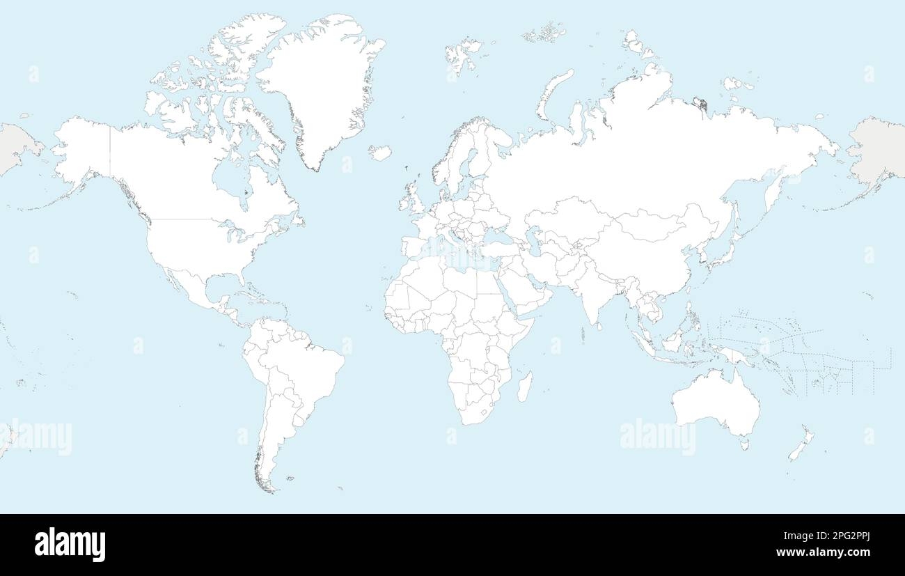 Large World Map Outline Printable