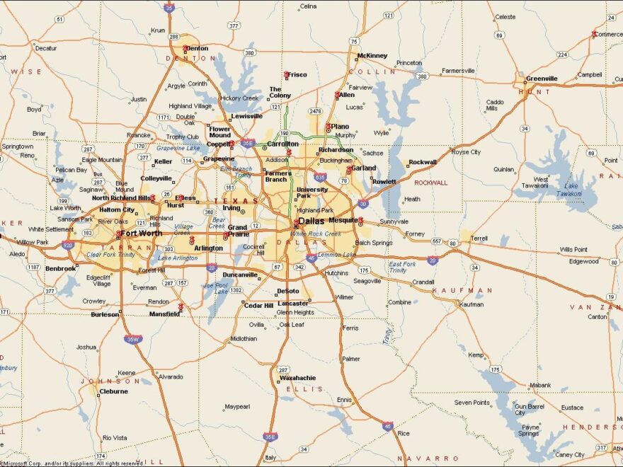 DFW Metroplex Map Dallas Fort Worth Metroplex Map Texas USA