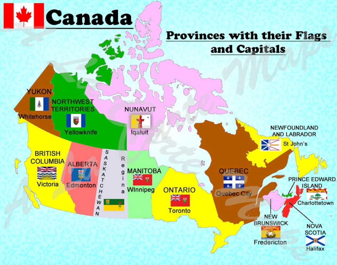 Printable Map Of Canada For Kids