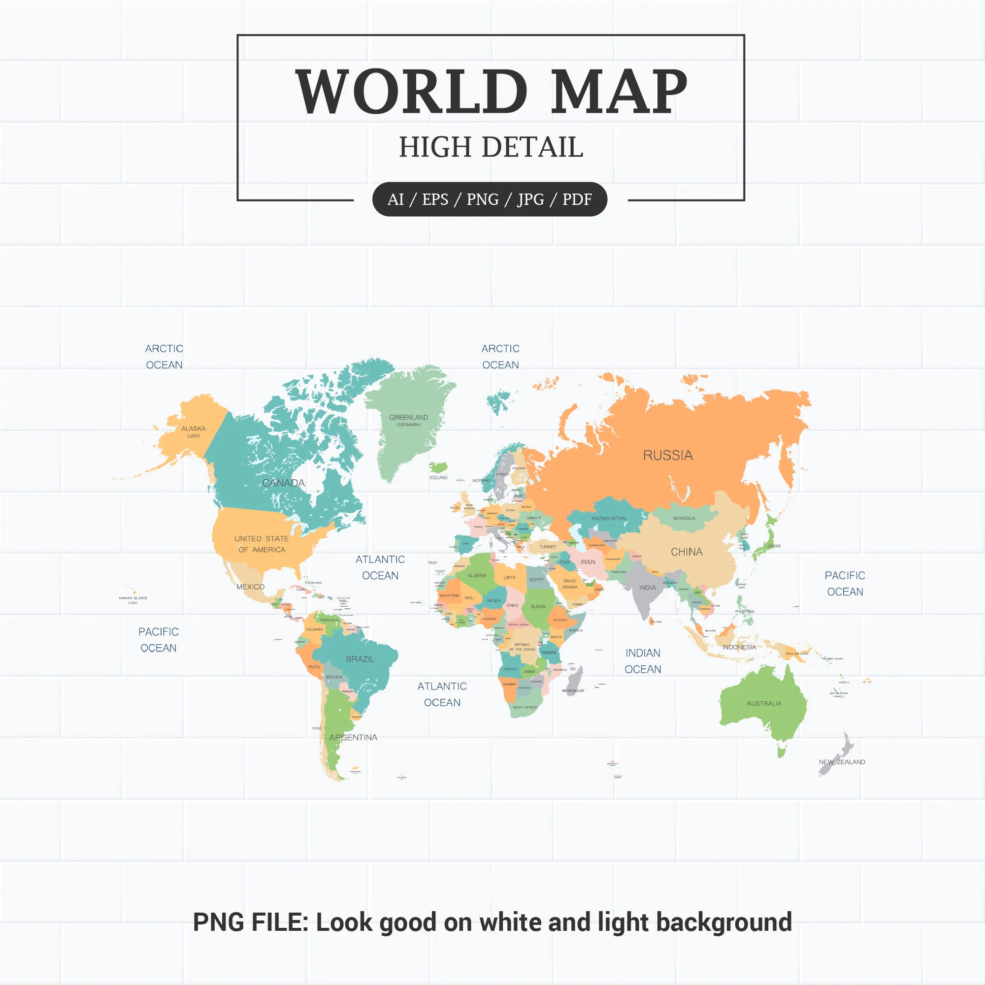 World Map Full Page Printable