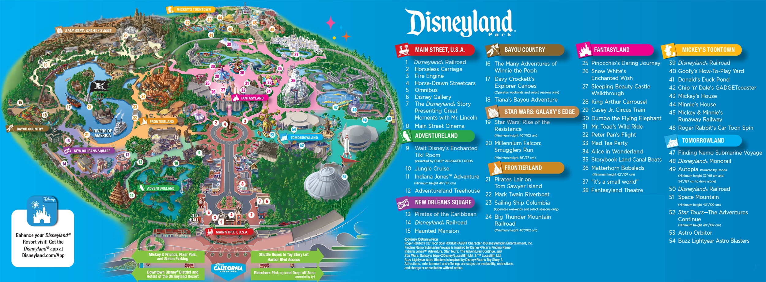 Disneyland Ca Printable Map