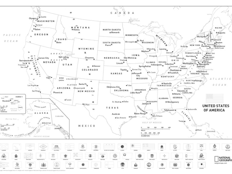 Download And Color A Free World Or United States Map With Flags National Geographic