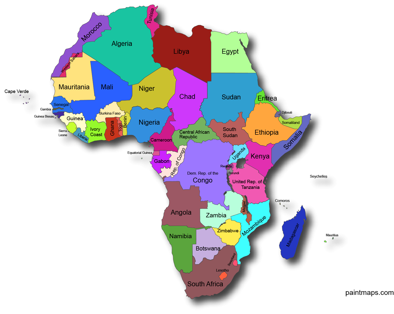 Download Free Africa Vector Map EPS SVG PDF PNG Adobe Illustrator 