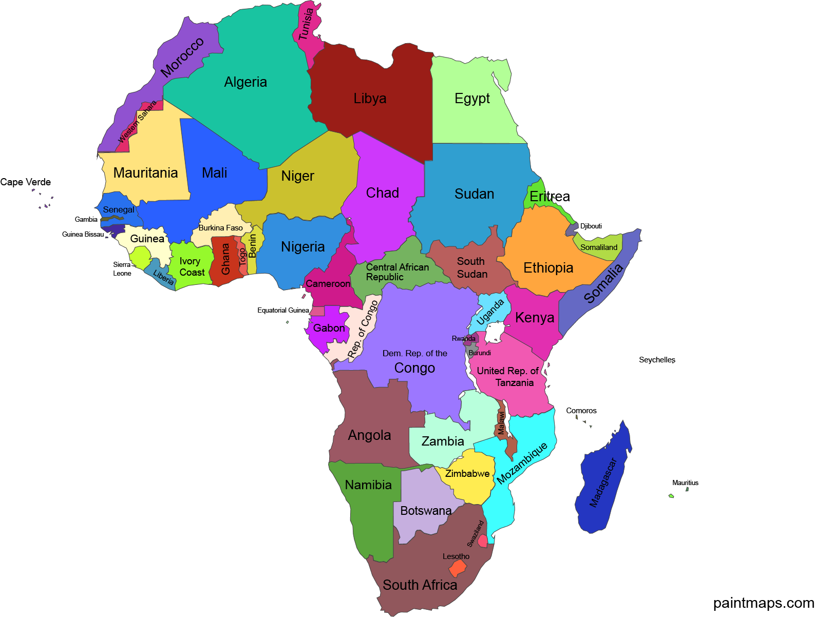 Download Free Africa Vector Map EPS SVG PDF PNG Adobe Illustrator 