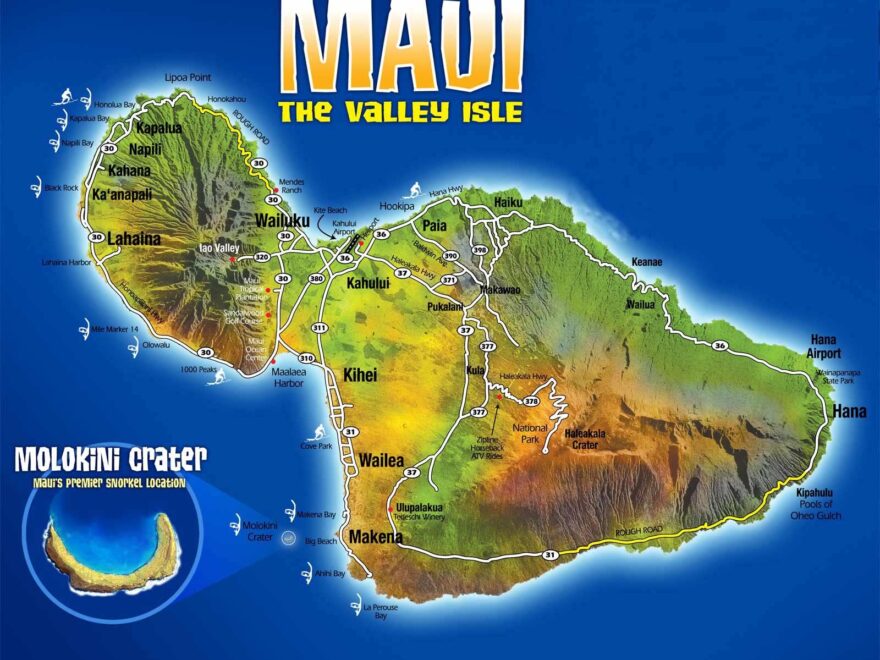 Download Free Maps Maui Hawaii Manaloharentacar