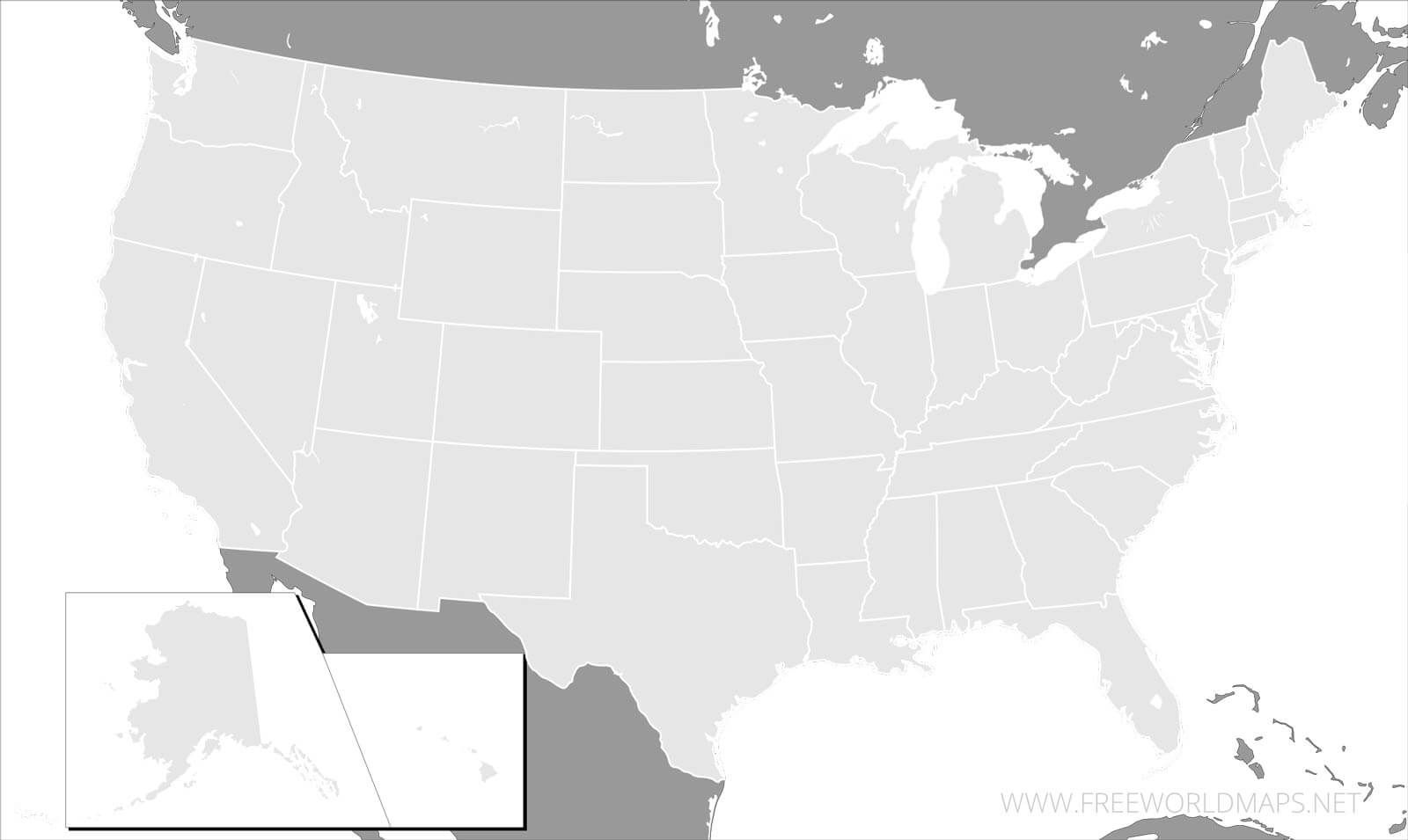 High Resolution United States Map Printable