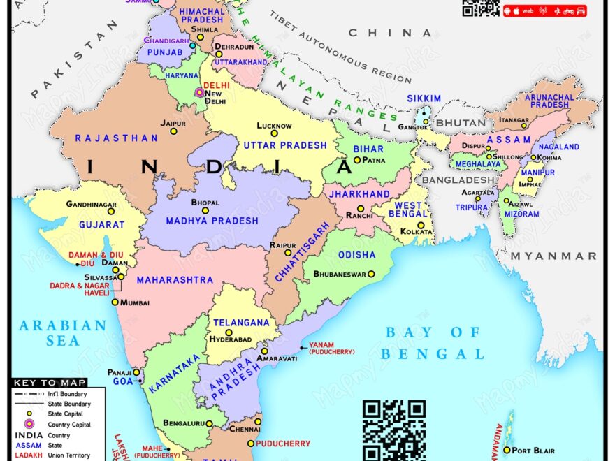 Download The Latest Political Map Of India MapmyIndia