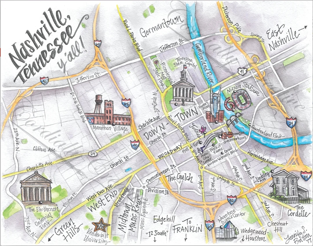Downtown Nashville Map Watercolor Illustration Print Digitally Printed On White Linen Stock Hand Drawn Map Tennessee Etsy New Zealand Downtown Nashville Map Watercolor Illustration Print Digitally Printed On White Linen Stock Hand Drawn Map Tennessee Etsy New Zealand
