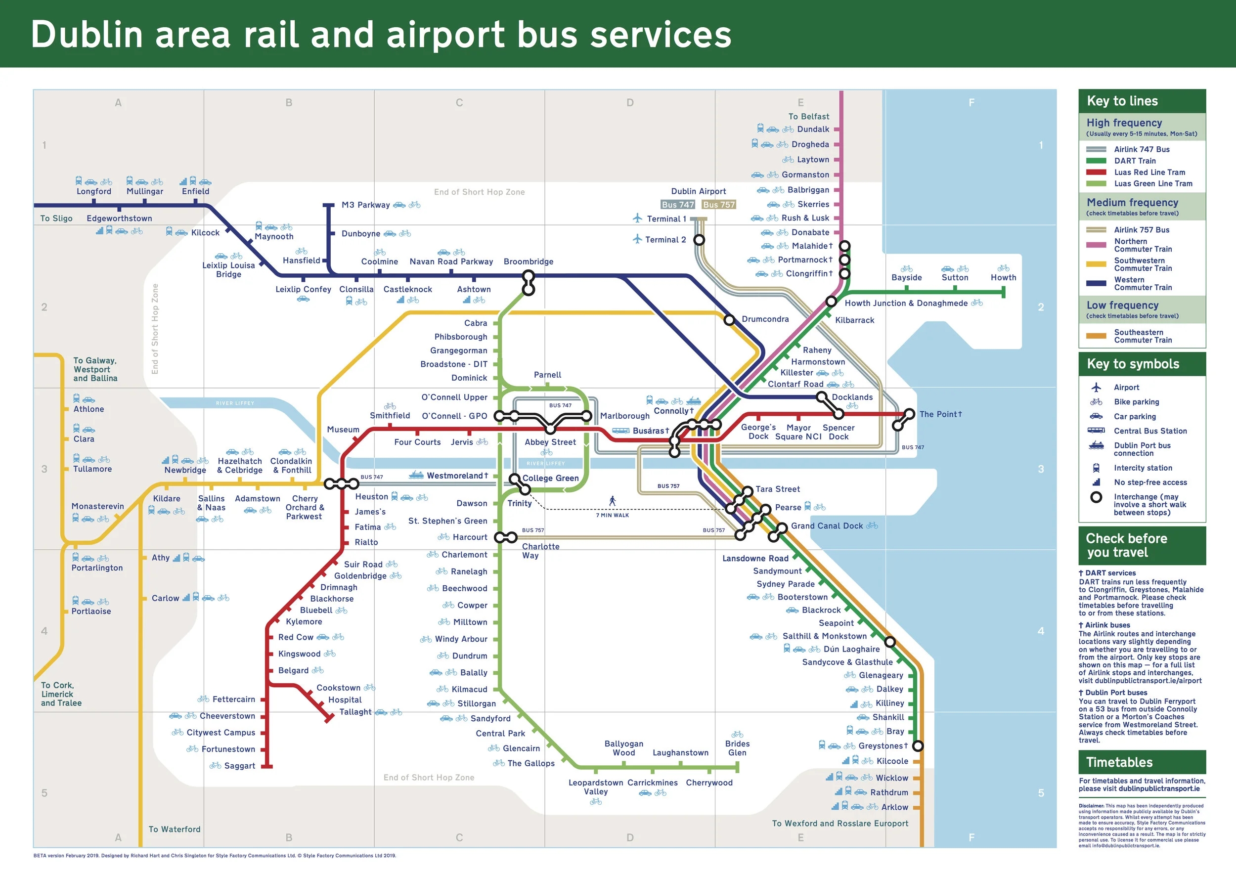 Dublin Train Map DART Commuter Luas And Airport Connections Aircoach Dublin Public Transport Maps Timetables And Information