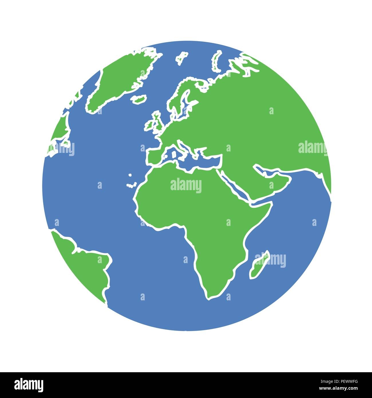 Earth Globes Isolated On White Background Vector Illustration EPS10 Stock Vector Image Art Alamy