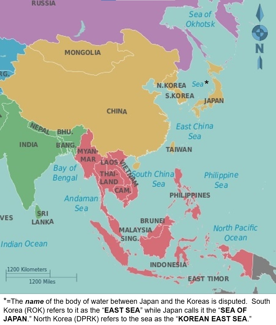 Asia Map Quiz Printable