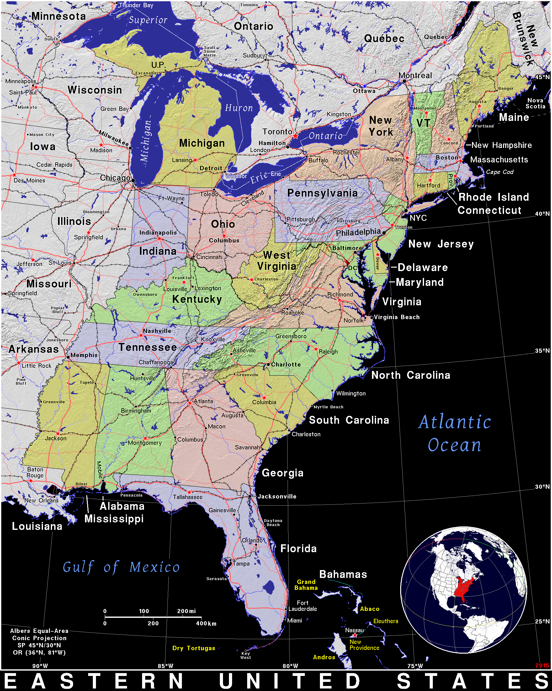 Eastern United States Public Domain Maps By PAT The Free Open Source Portable Atlas