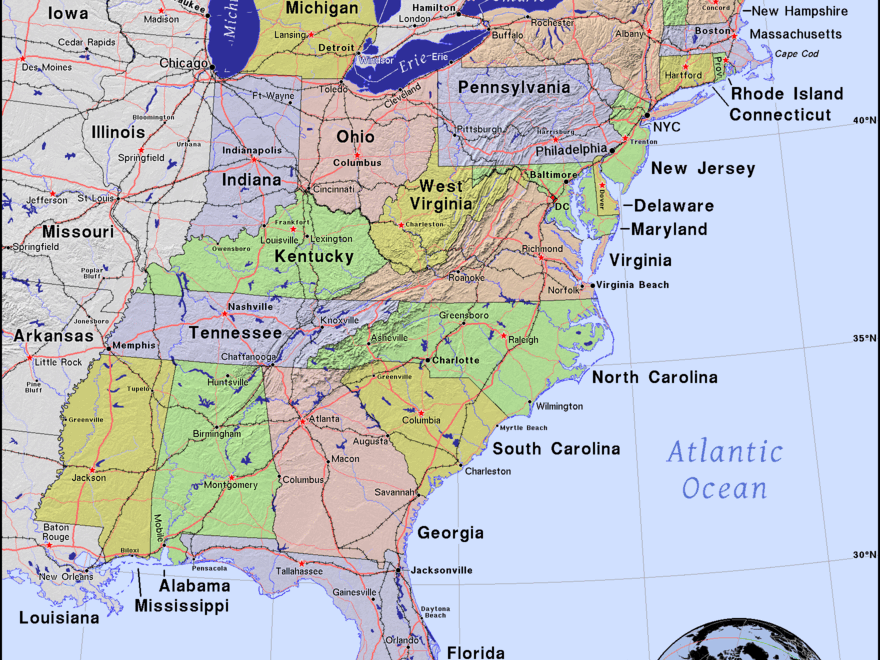 Eastern United States Public Domain Maps By PAT The Free Open Source Portable Atlas