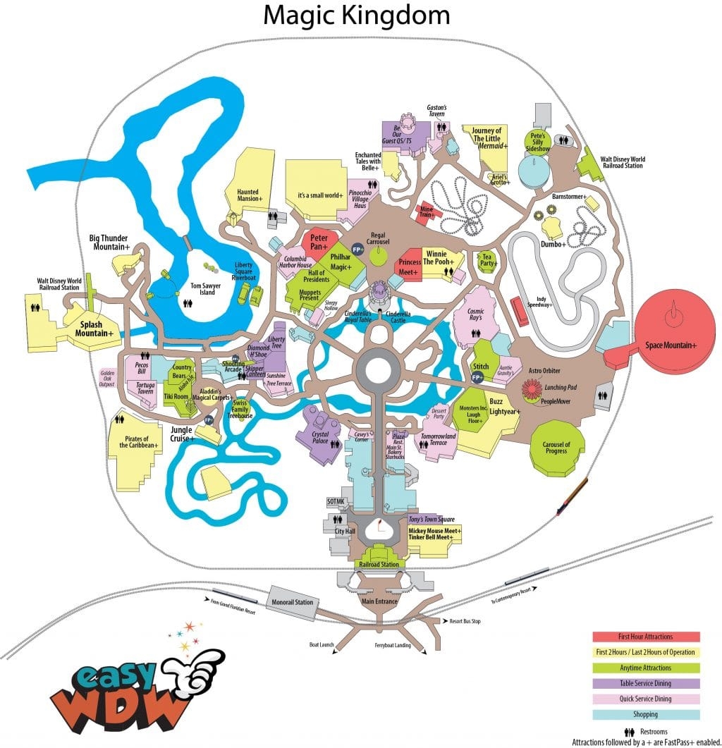 Disney World Magic Kingdom Map Printable