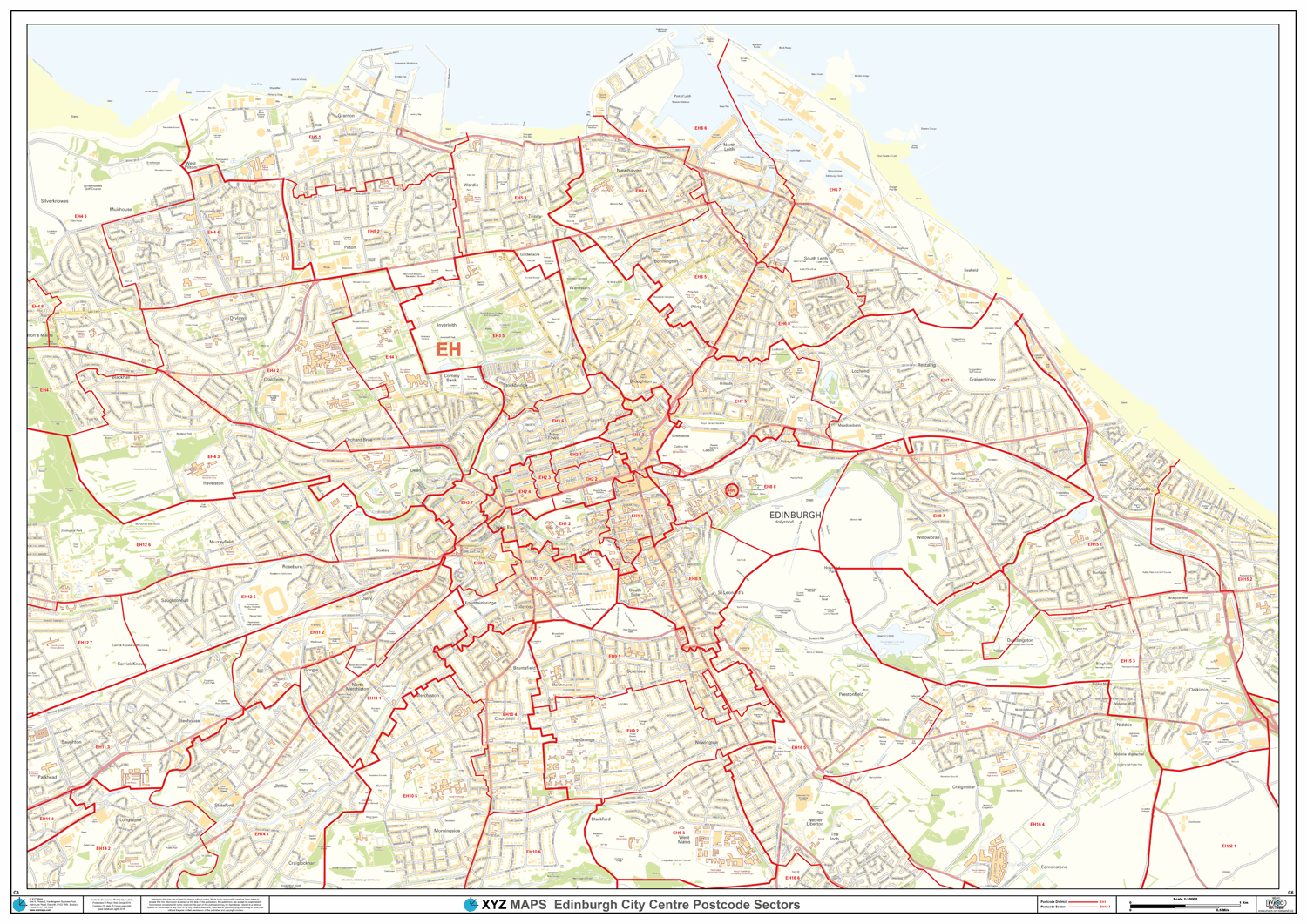 Edinburgh City Centre Postcode Sector Map C6 GeoPDF XYZ Maps Edinburgh City Centre Postcode Sector Map C6 GeoPDF XYZ Maps