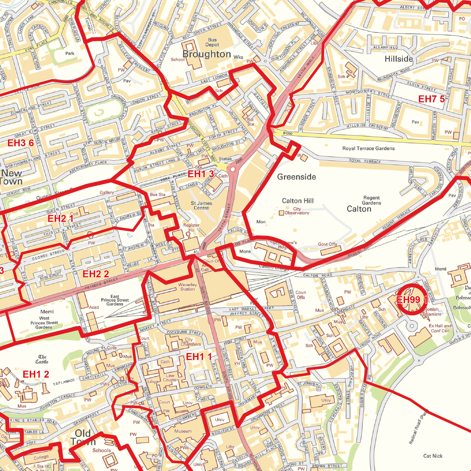 Edinburgh City Centre Postcode Sector Map C6 GeoPDF XYZ Maps Edinburgh City Centre Postcode Sector Map C6 GeoPDF XYZ Maps