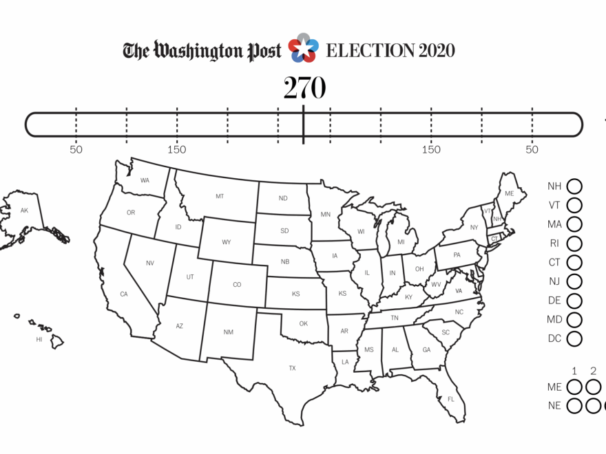 Electoral Coloring Page FlowingData