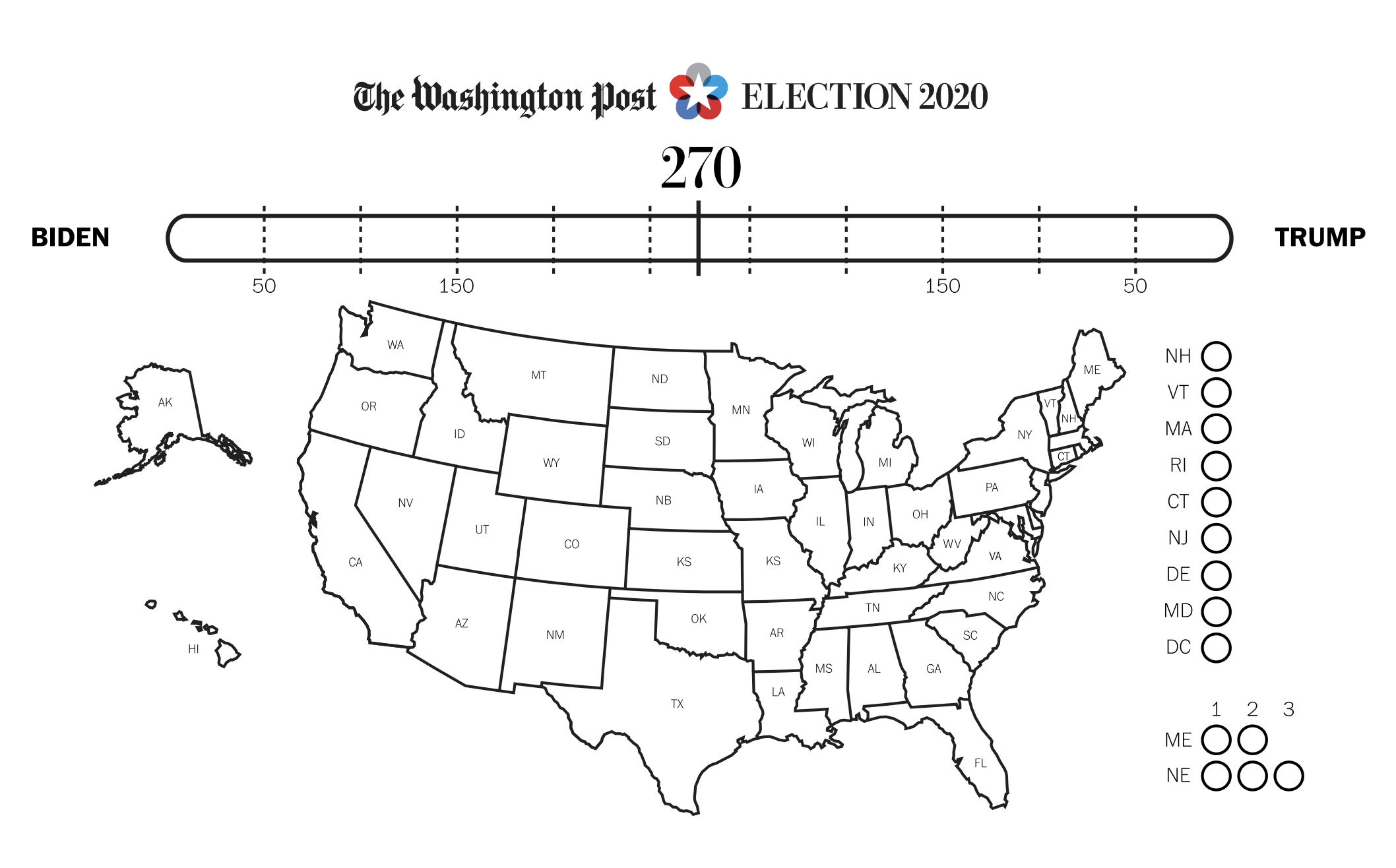 Electoral Coloring Page FlowingData