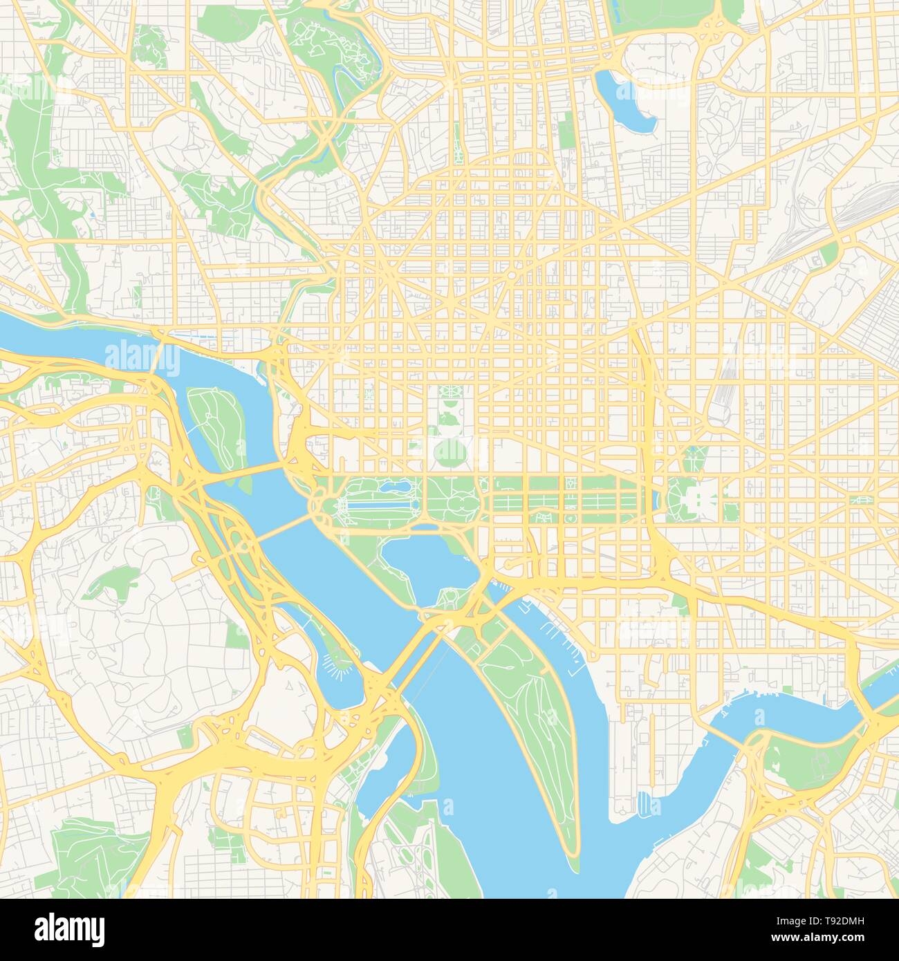 Washington Dc Printable Blank Map