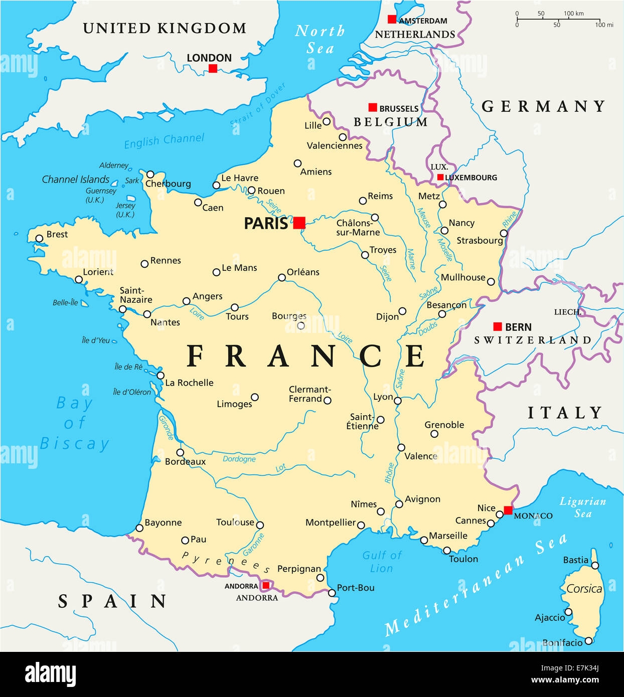 English Channel Map France Hi res Stock Photography And Images Alamy